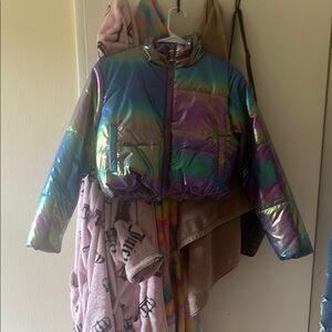 Iridescent Kids Puffer Jacket